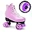 Nezylaf Light Up Roller Skate Wheels 8 Pack, 78A Hardness LED Skateboard Wheels with Premium ABEC-9 Bearings, Illuminating Roller Skate Accessories for Outdoor Indoor Quad Skates
