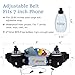 PYFK Running Belt with Water Bottles, Hydration Belt for Men and Women, Water Bottle Holder Running Pouch Water Belt, Fanny Pack Fits 7 inches Phones, Waist pack for Runner Jogging (Black Reflective)