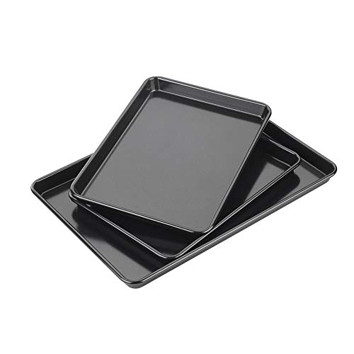 Tala Performance Baking Tray Set of 3, Professional Baking Trays for Oven Non Stick, Steel Oven Tray for Cooking & Roasting - 34.5x24.3x2.1 cm Tray & 26.6x19.3x2.1 cm Trays - Image 5