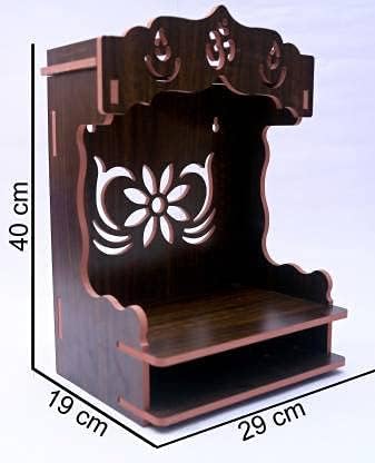 Templo de madera Pooja compacto para optimizar altar de hogar 3