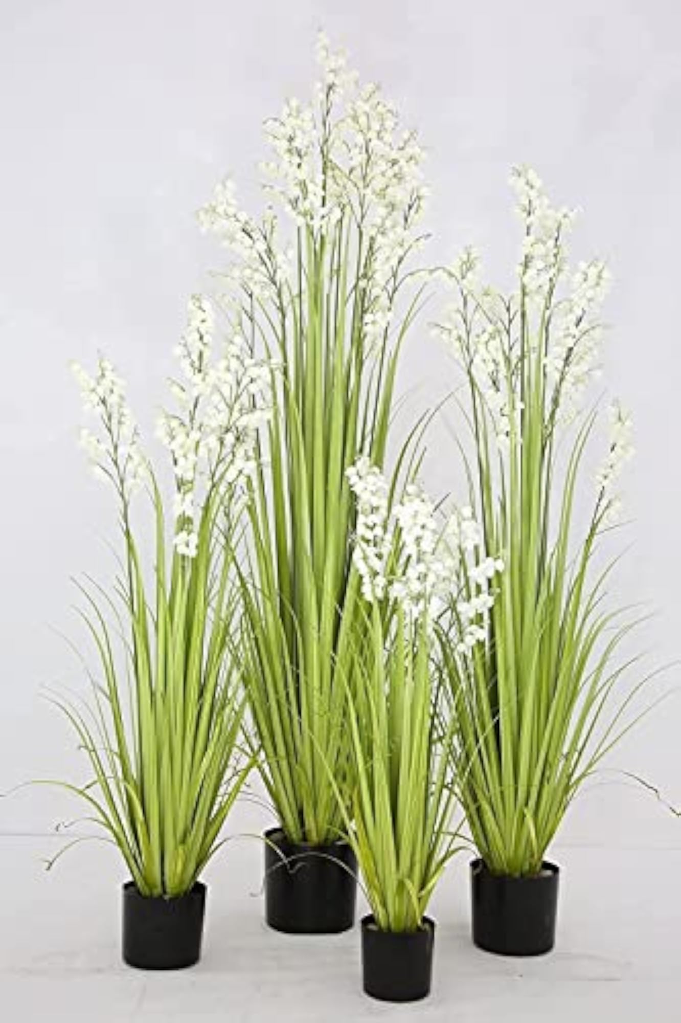 Artificial Grass Flower Plant with Basic Pot for Home Decor