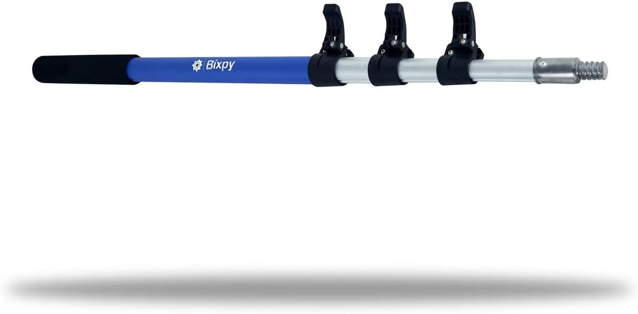 Bixpy Pole Steering Kit for Kayaks & Boats – Compatible with Power Pole, Universal Kayak & Transom Adapters – Swivel Steering with Telescopic Handle 26.25”–79” – 360° Maneuvering & Sharp Turns