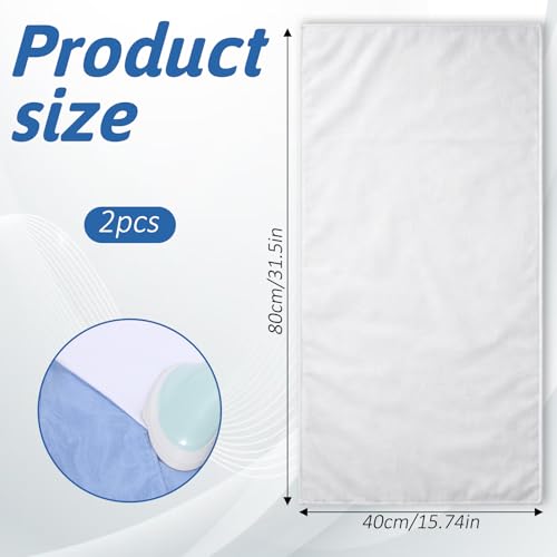 2 PCS Pressing Cloth for Ironing, 31.4 X 15.7 Inch Cotton Ironing Cloth Fabric Press Clothing Sewing and Ironings Fabric Protector Press Tool for Silk Organza, Also Used for Napkin, Cup Wiping Clothes
