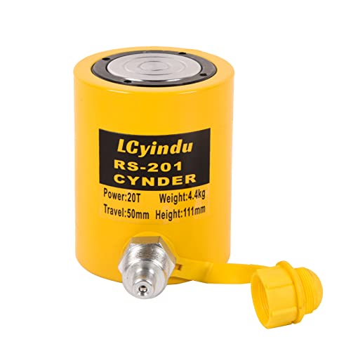Image of 20T Hydraulic Cylinder Jack Ram 2 inch(50mm) Stroke Solid Single Acting Hydraulic Ram Cylinder Jack Hydraulic Lifting Cylinders (20T 2Inch)