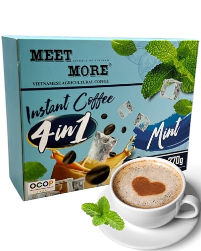 MOIN VIETNAM 4in1 Kaffee Minz - Instant Lösliche Kaffee mit Minze - Premium Qualität - exotischer Kaffee - Fruchtiger Geschmack - 270g