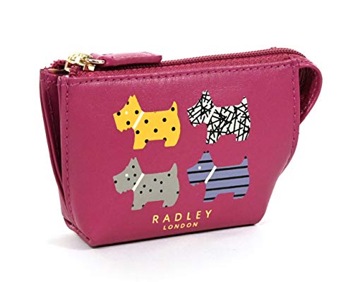 Preisvergleich Produktbild Radley Kleine Geldbörse aus Leder mit Reißverschluss, für Quad Hunde, Kirschrot