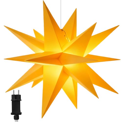 Soontrans Weihnachtsstern Beleuchtet LED 57CM, Leuchtstern Outdoor 3D...