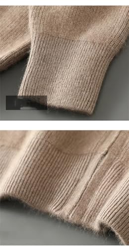 Men's Business Casual Long Sleeve Loose Cashmere Zipper Cardigan Sweater3