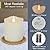 TECHLONG Flameless Candles Battery Operated with Timer, 3D Moving Flame Flickering, Last 600+ Hours Battery Candles, 3" x 3" Ivory Real Wax Electric LED Candle for Wedding Party Decorations