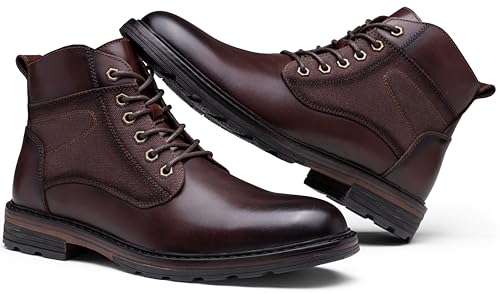Jousen Mens Boots Casual Chukka Leather Boots For Men Retro Designer Mens Dress Boots thumb #1