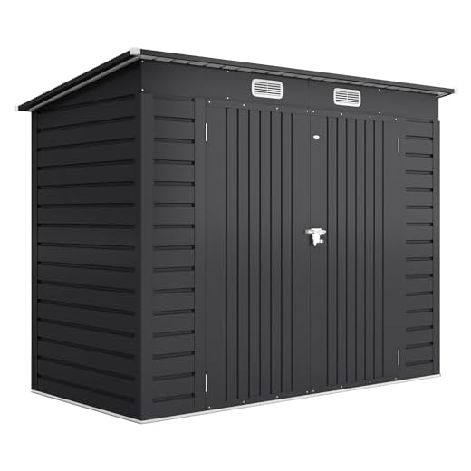 Outsunny Capanno Porta Attrezzi con 2 Prese d'Aria e Chiavistello, Casetta da Giardino in Acciaio Zincato, 249x121x183 cm, Grigio