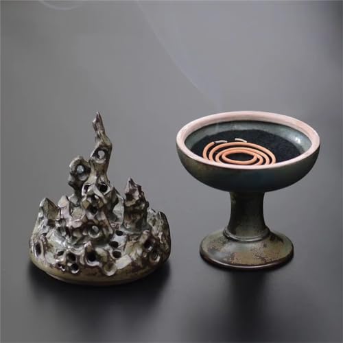 Chinois Zen Taihu Pierre céramique ménage antique aromathérapie poêle - 5