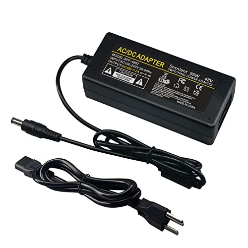Snsnlent 48V 2A Power Supply Adapter AC 100-240V to DC 48V 2A Power Adapter Chager Interface 5.5 x 2.5mm Plug