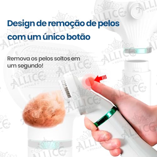 Secador de Pelos PeloSec Pet Plus Portátil 2 em 1 300W Premium, Escova e Soprador com 3 Temperaturas