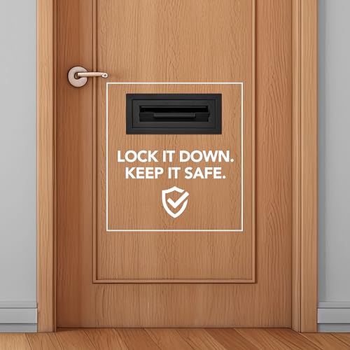 Image of Durabox Through-the-Door Drop Box Deposit Safe 12 x 6 x 15 inch - Heavy Duty Steel Mailbox with Lock for Receiving Mail, Checks, Letters, Cash and more for Home, Office and Commercial Use (D500) (Black)