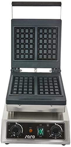 SARO Waffeleisen für Brüsseler Waffeln – Edelstahlgehäuse – Gussplatten emailliert – Temperaturregelung 50–300 °C – Mit Timer – Modell ATRIA – Bild 3