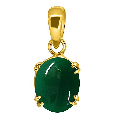 3 To 12.50 Ratti Green Onyx Stone Ashthdhatu Lokit Oval Shape Green Onyx Stone Price Under 2000 For Unisex-B0C6GTXP58