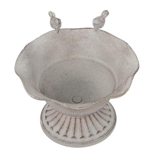 BCOATH Vase Vintage en Métal Patiné sur Piédestal Jardinière Rustique pour Arrangements Floraux Urne Funéraire Décorative Pot à Fleurs Résistant aux Intempéries pour Mariage et