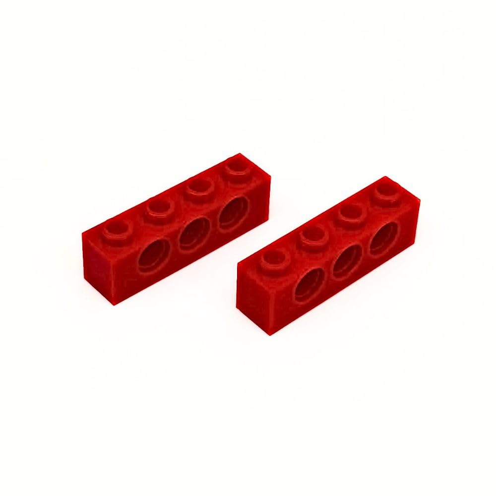 Yellow Tommy Technic Brick 1 x 4 with Holes | Part 3701 | Compatible with Standard Building Blocks & Lego-Kits, Power Functions (Pack of 20) - Image 4 thumbnail