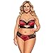 HTRP Lingerie Ensemble de Soutien-Gorge en Daim de Grande Taille, Bague en Acier Qui rassemble des sous-vêtements après Avoir Assorti la Dentelle à Lacets