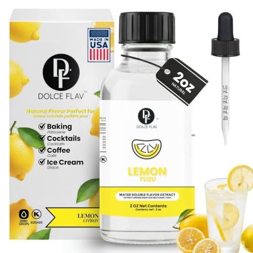 Image of Dolce Flav Lemon Extract, Natural Flavors, for Drinks, 2oz