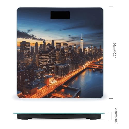 Báscula digital precisa hasta 180kg con diseño New York City miniatura 2
