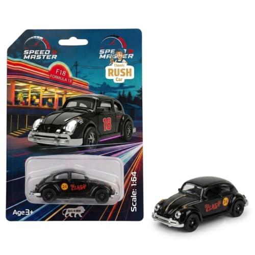 Image of 1:64 Scale Die Cast Metal Toy Car with Free Rolling Wheels Mini Collectible Metal Model Vehicle for Kids Boys Girls Realistic Display Car Toy Birthday Return Gift Black Color