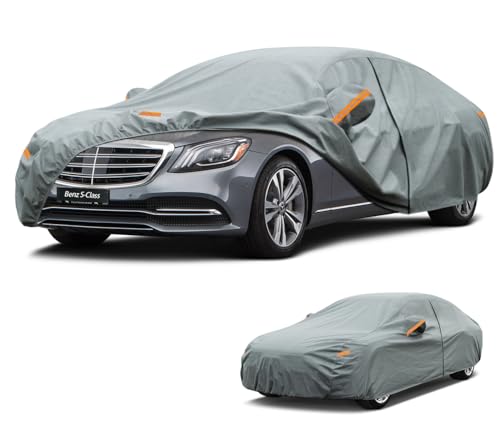 Image of Kayme Heavy Duty Car Cover Custom Fit Mercedes-Benz S-Class S250 S300 S350 S400 S450(2000-2026), Waterproof All Weather for Automobiles, Full Exterior Covers Sun Rain UV Protection.