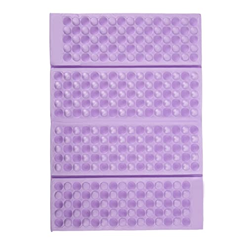 for Picnics, Portable Folding EVA Seat Pad, Beach, Camping, Watertight and Comfortable Seat Cushion, Lightweight Camping Cushion and Compact Picnic Mat (Purple)