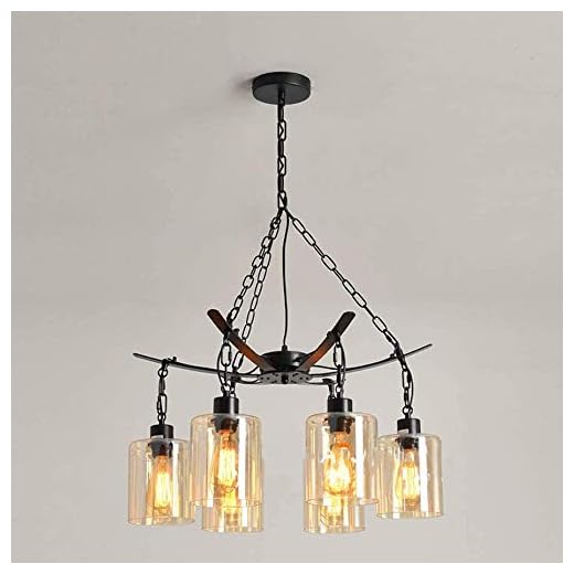 Konst hängsmycke lätt industri smidesjärn vardagsrum upphängning lampa heminredning e27 bas 6 lampor för kök ö Restaurangindoor ljuskronor takbelysning vintage glas ljuskrona järn