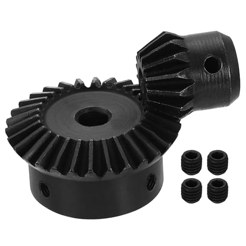 QUARKZMAN 2 Stück Kegelradsatz Konisch 1.5 Modul 1:2 (15Z/30Z) Gehärteter Stahl Geradverzahntes Kegelrad 90 Grad Lenkmotorgetriebe (5/8mm Wellenloch)