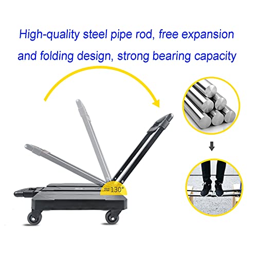Carretilla plegable de mano con 6 ruedas 100kg miniatura 3