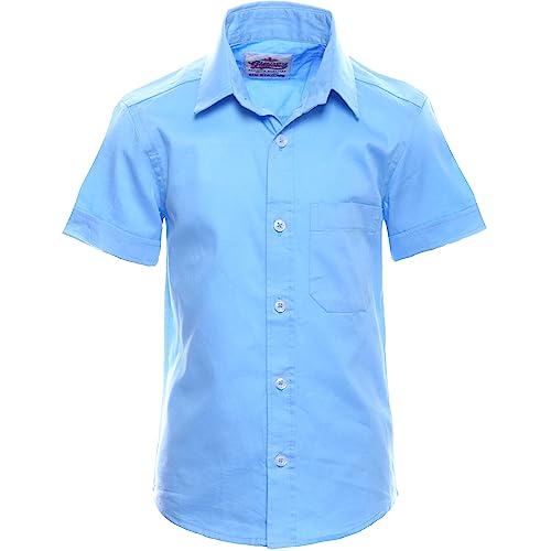 GILLSONZ DS72 Kinder Party Freizeit Student Hemd Kurzarm 100% Baumwolle...