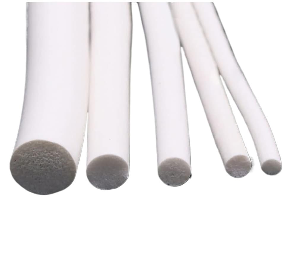 Tira de sellado de espuma de silicona redonda de celda cerrada de 1.5mm en rollo de 5m