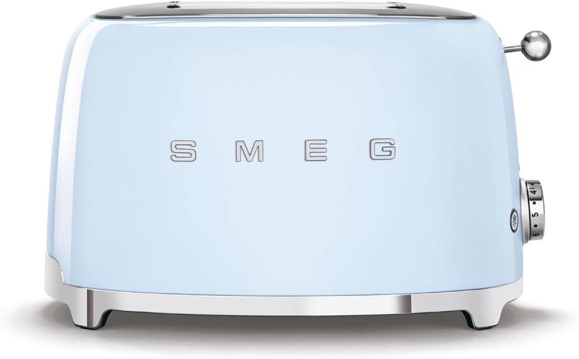 2 Slice Toaster with 6 Presets and Defrost Function and Removable Crumb Tray TSF01PBUS, Pastel Blue