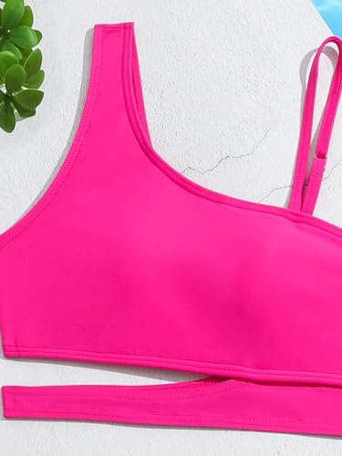 SOLY HUX Girl's 3 Piece Bathing Suits Cut Out Asymmetrical Swimsuit with Cover Up Skirt Swimwear3