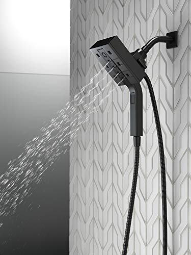 Image of Delta Faucet 58473-BL H2Okinetic In2ition 4-Setting Two-in-One Shower, Matte Black