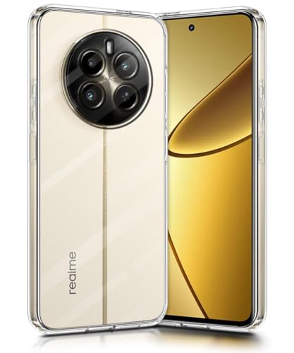 Image of NISHTECH for Realme P1 Pro 5G Premium Transparent Hybrid Soft Slim Dust Proof Back Case Cover Silicone with Camera Protection