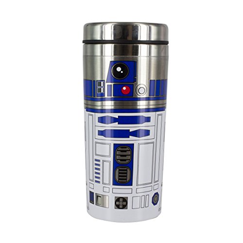 Bild: Paladone R2-D2 Reisekanne - Offiziell lizenziert, Star Wars Edelstahl-Thermobecher, Geschenk f�r Lucas-Film-Fans, 450 ml (15 Fl Oz) f�r 14,99 EUR (-29%) statt 20,99 EUR bei amazon.de
