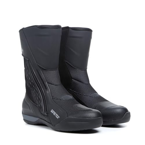 TCX - Airtech 3 GTX, Stivali Touring da Uomo, Stivali da Moto Impermeabili con Membrana Gore-Tex, Tomaia in Tessuto Traspirante e Microfibra, Chiusura con Zip e Velcro, Nero