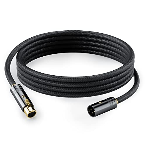 Hifind Xlr Cable Microphone Cable 10 Ft (Real Hi-Fi Sound-Silver Plated Copper-Spring Sr) Balanced Xlr Speaker Cable,3-Pin Shielded Male To Female Mic Cord,Dmx Stage Lighting Cable For Speaker Systems #TOP29