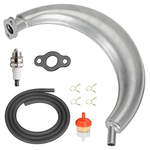 FVRITO 40mm Exhaust Muffler Pipe Kit for 2 Stroke Gas Motorized Bicycle