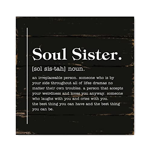 Panneau en bois Soul Sister, célébrez votre complicité avec une déco murale unique