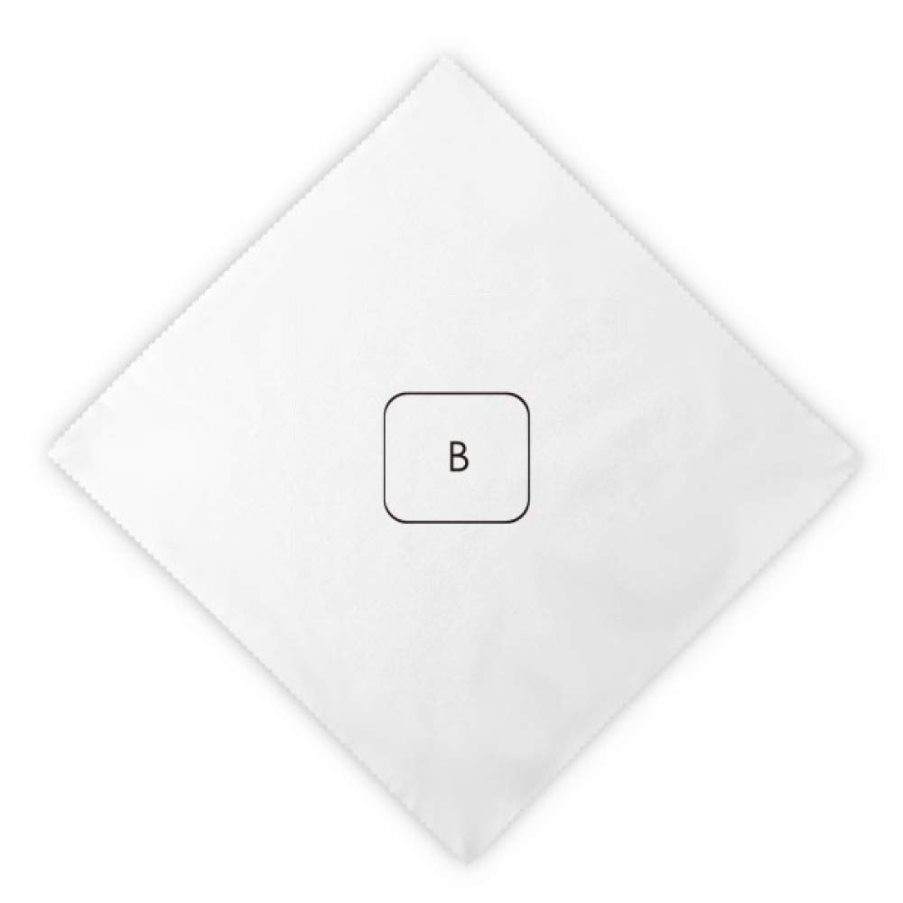 Serviettes de Table B Déjeuner Dîner Blanc Multicolore 2Pcs DIYthinker 18.5"