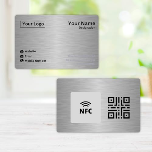 tinydabba SS steel finish NFC & QR-Enabled Business Card | Smart Digital Visiting Card by tinydabba | Custom design