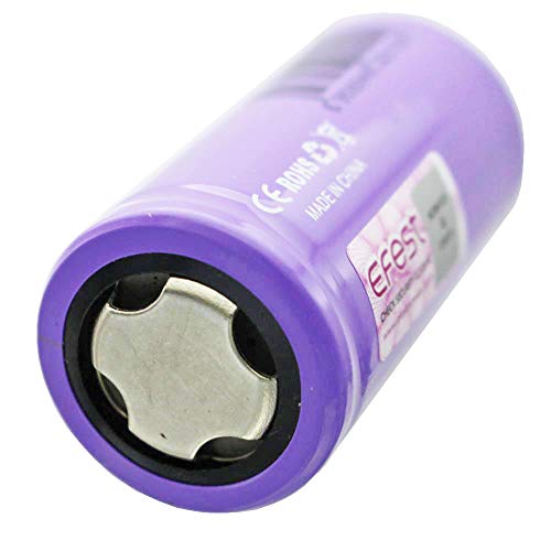 EFEST IMR 26500 - Batería de ion de litio (3,6 V, 3,7 V, 3000 mAh, polo positivo plano)