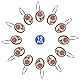Popular Bath Shower Curtain Hooks, Larrisa Collection, Set of 12, Rose Design