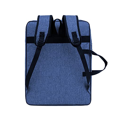 Image of 8K Artist Portfolio Carry Backpack Case Versatile Art Bags Waterproof Adjustable Drawing Board Backpack Art Storage Bags for Artworks Painting Drawing Sketching 19.7 inch x 14.6 inch x 2.4 inch (Blue)