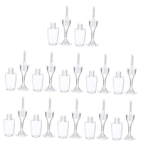 Didiseaon 1 Juego Copa De Vino Brillo De Labios Maquillajes Labiales Lip Gloss Dispensador Botellas Recargables De Brillo De Labios Contenedor De Brillo De Labios Vacío El Plastico 24 Piezas