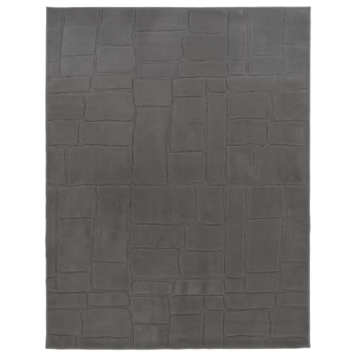 Paco Home Teppich Wohnzimmer Schlafzimmer Hochflor Skandinavisch Boho Optik Geometrisch Abstrakt Einfarbig Flauschig 3D Anthrazit… – Ansicht 5